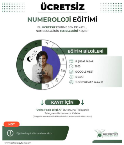 ÜCRETSİZ NUMEROLOJİ EĞİTİMİ ŞUBAT 2026